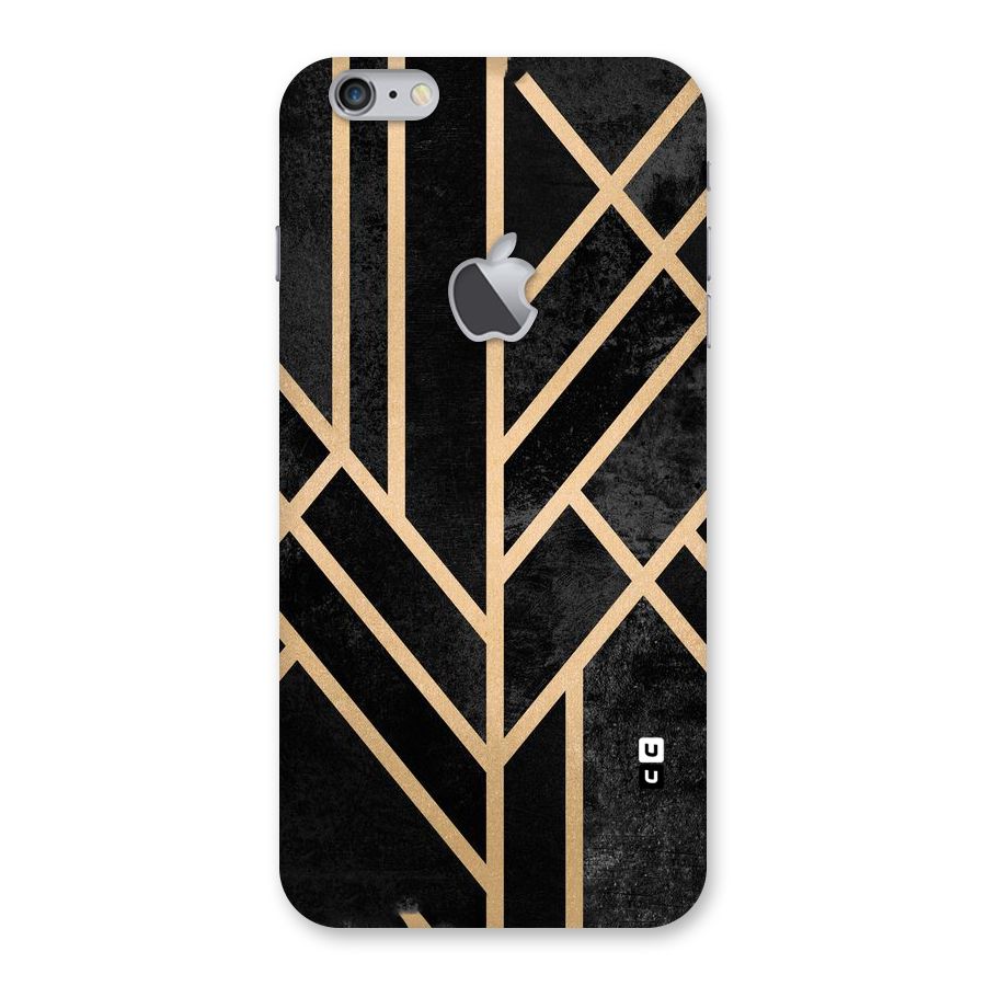 Tri Lines Gold Back Case for iPhone 6 Plus 6S Plus Logo Cut