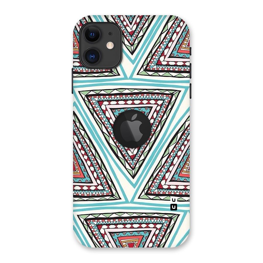 Triangle Abstract Mode Back Case for iPhone 11 Logo Cut