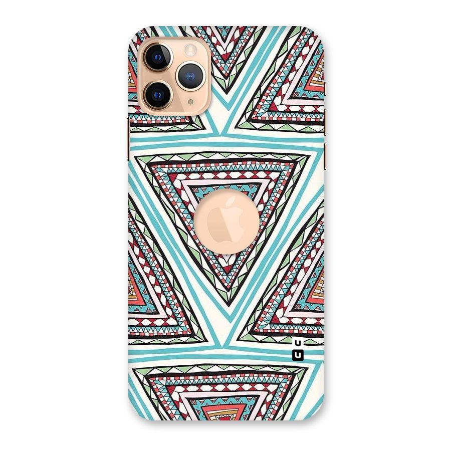 Triangle Abstract Mode Back Case for iPhone 11 Pro Max Logo Cut