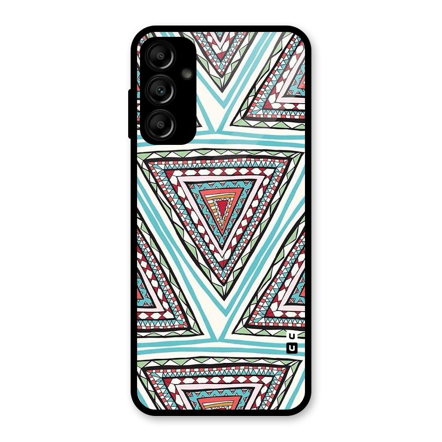 Triangle Abstract Mode Glass Back Case for Galaxy A14 5G