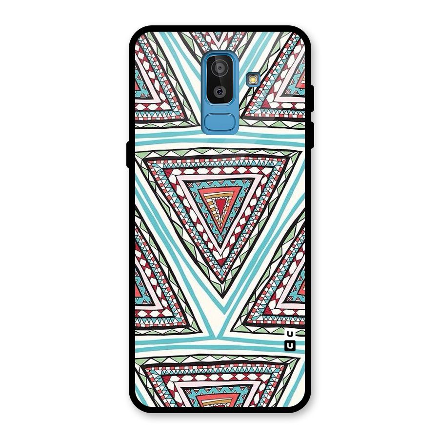 Triangle Abstract Mode Glass Back Case for Galaxy J8