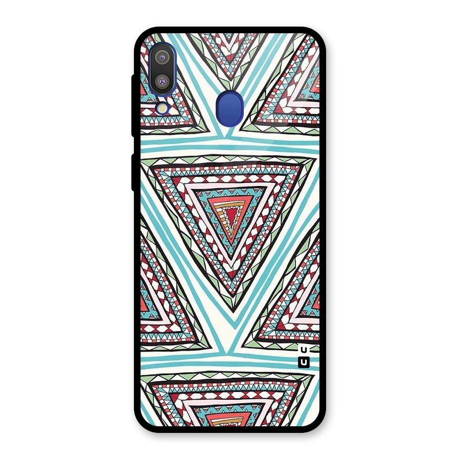 Triangle Abstract Mode Glass Back Case for Galaxy M20