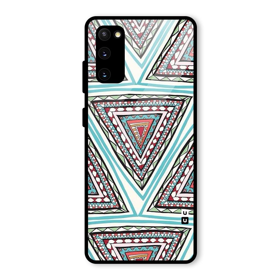 Triangle Abstract Mode Glass Back Case for Galaxy S20 FE 5G