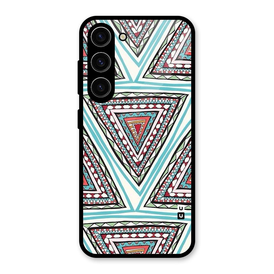 Triangle Abstract Mode Glass Back Case for Galaxy S23