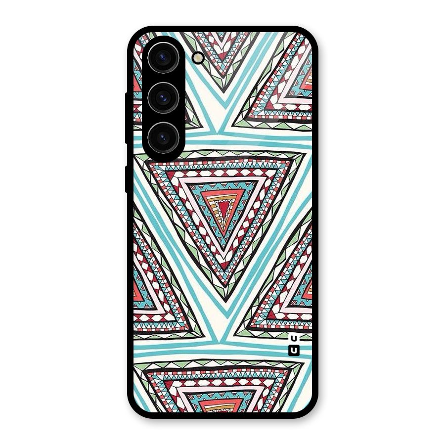 Triangle Abstract Mode Glass Back Case for Galaxy S23 Plus