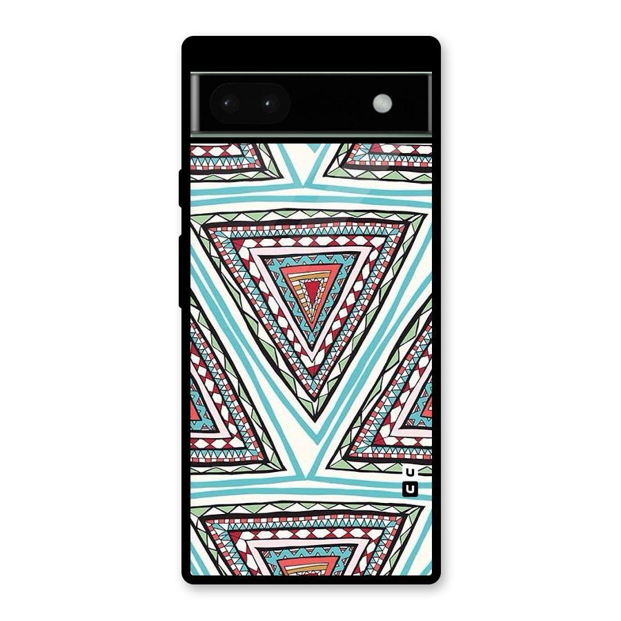 Triangle Abstract Mode Glass Back Case for Google Pixel 6a