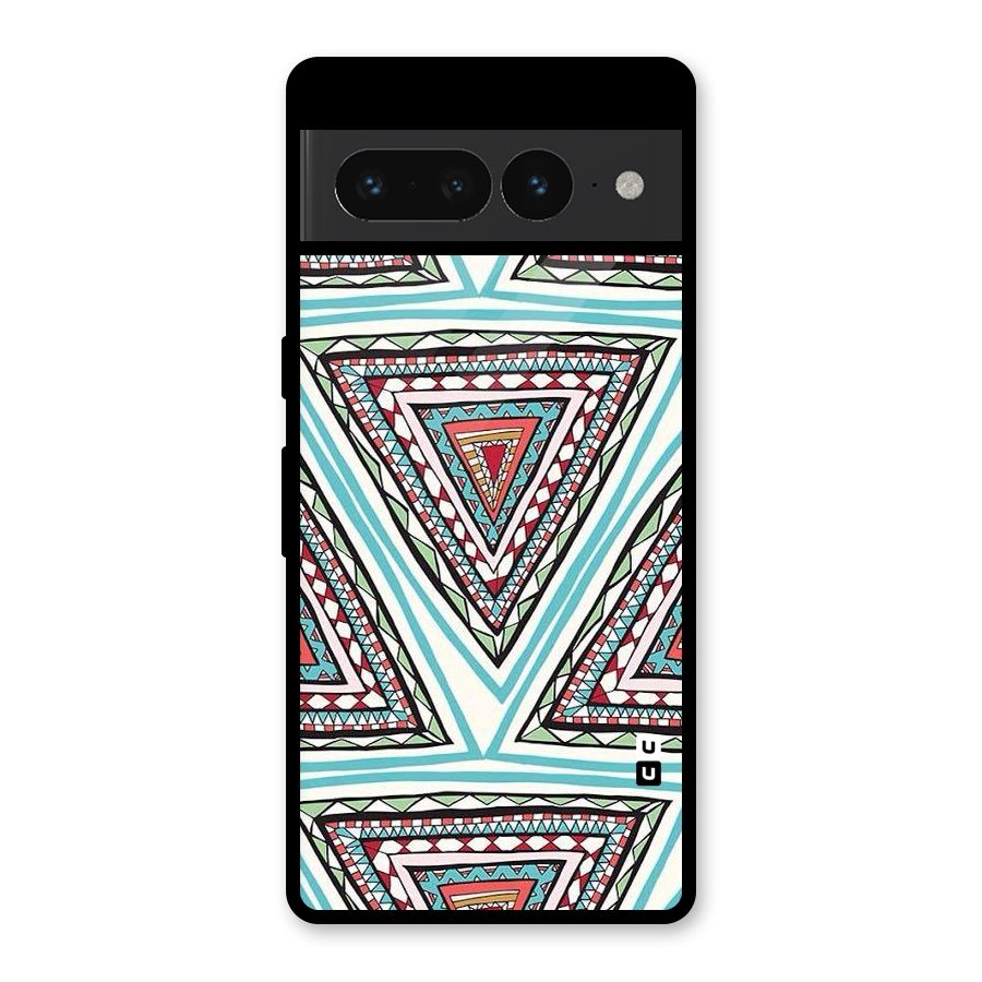 Triangle Abstract Mode Glass Back Case for Google Pixel 7 Pro