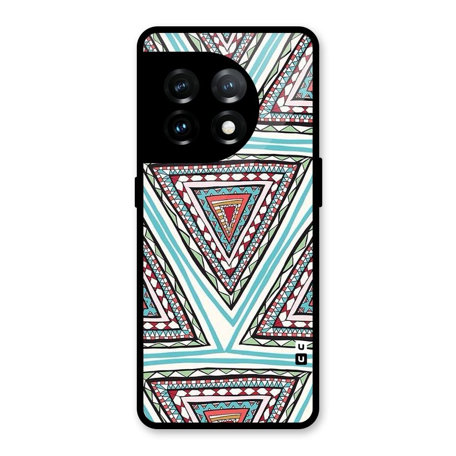 Triangle Abstract Mode Glass Back Case for OnePlus 11