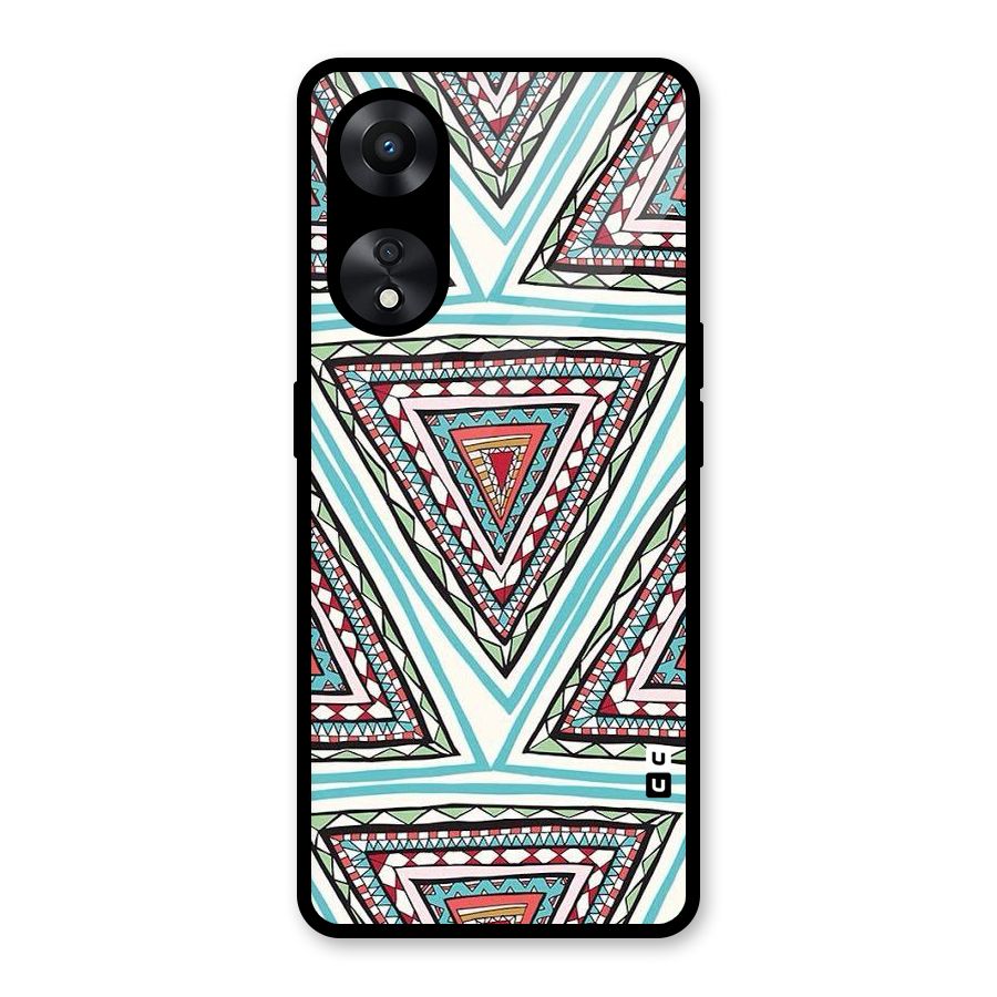 Triangle Abstract Mode Glass Back Case for Oppo A78