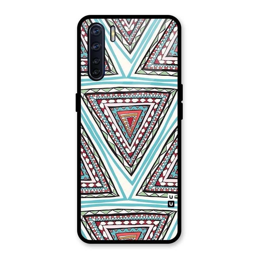 Triangle Abstract Mode Glass Back Case for Oppo F15