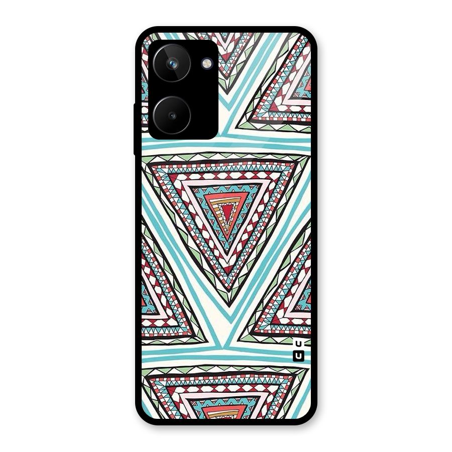 Triangle Abstract Mode Glass Back Case for Realme 10