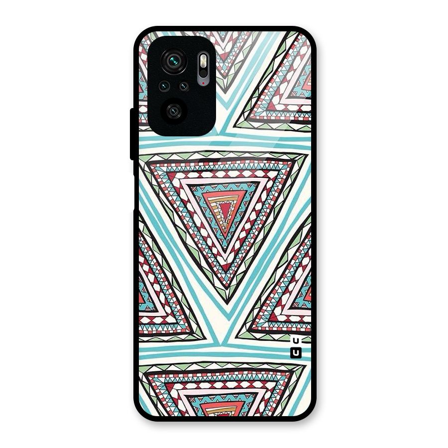 Triangle Abstract Mode Glass Back Case for Redmi Note 10S