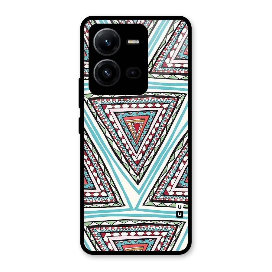 Triangle Abstract Mode Glass Back Case for Vivo V25