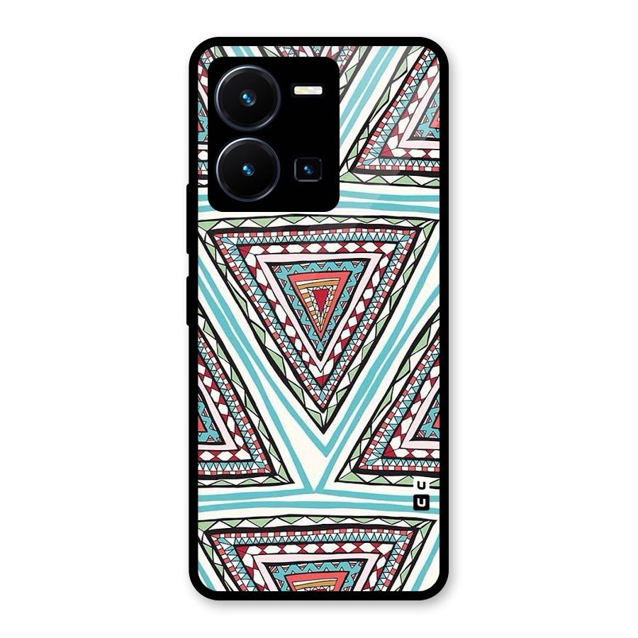 Triangle Abstract Mode Glass Back Case for Vivo Y35