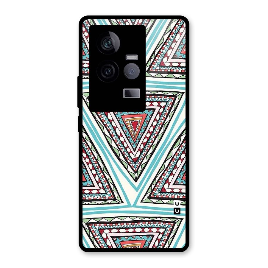 Triangle Abstract Mode Glass Back Case for Vivo iQOO 11 5G