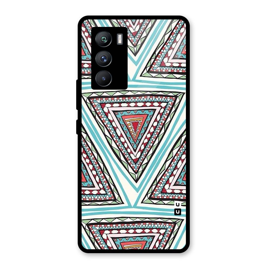 Triangle Abstract Mode Glass Back Case for Vivo iQOO 9 SE