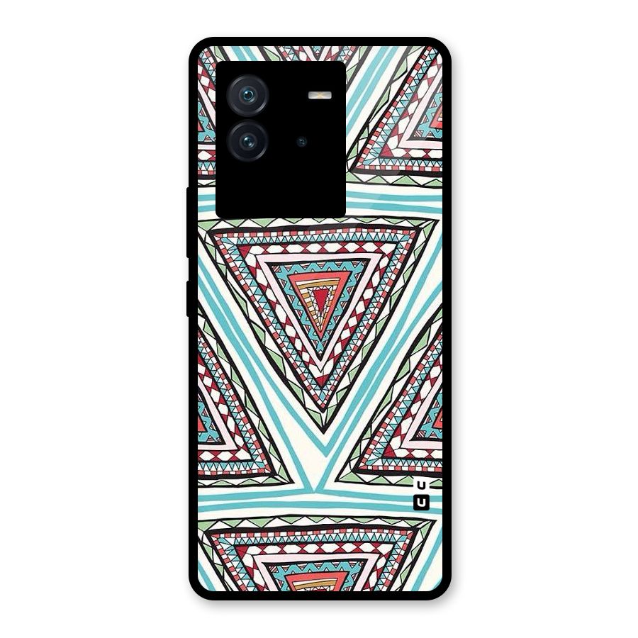 Triangle Abstract Mode Glass Back Case for Vivo iQOO Neo 6 5G