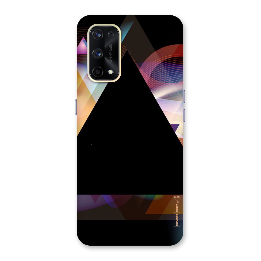Triangle Black Abstract Glass Back Case for Realme X7 Pro