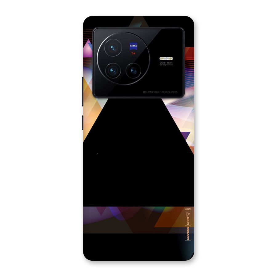 Triangle Black Abstract Back Case for Vivo X80