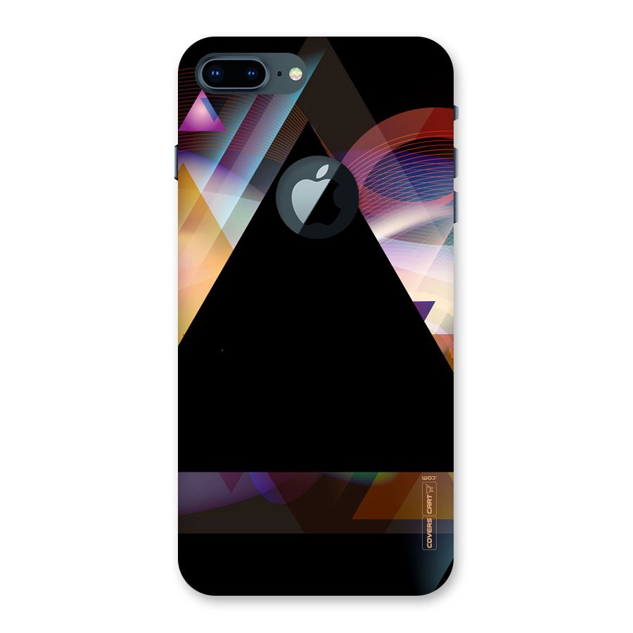 Triangle Black Abstract Back Case for iPhone 7 Plus Logo Cut