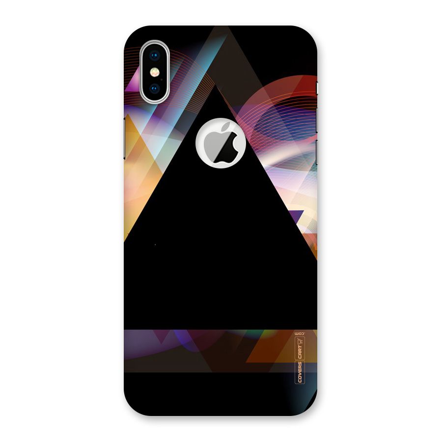 Triangle Black Abstract Back Case for iPhone X Logo Cut
