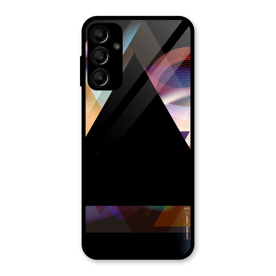 Triangle Black Abstract Glass Back Case for Galaxy A14 5G