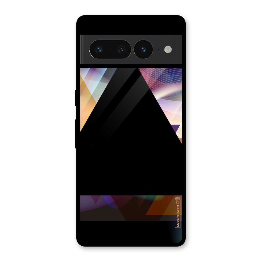 Triangle Black Abstract Glass Back Case for Google Pixel 7 Pro