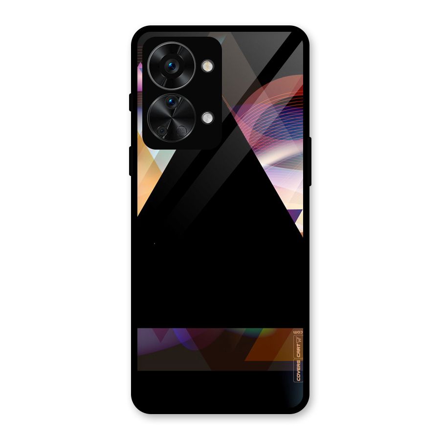 Triangle Black Abstract Glass Back Case for OnePlus Nord 2T