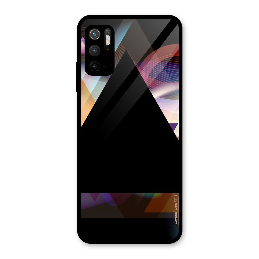 Triangle Black Abstract Glass Back Case for Poco M3 Pro 5G