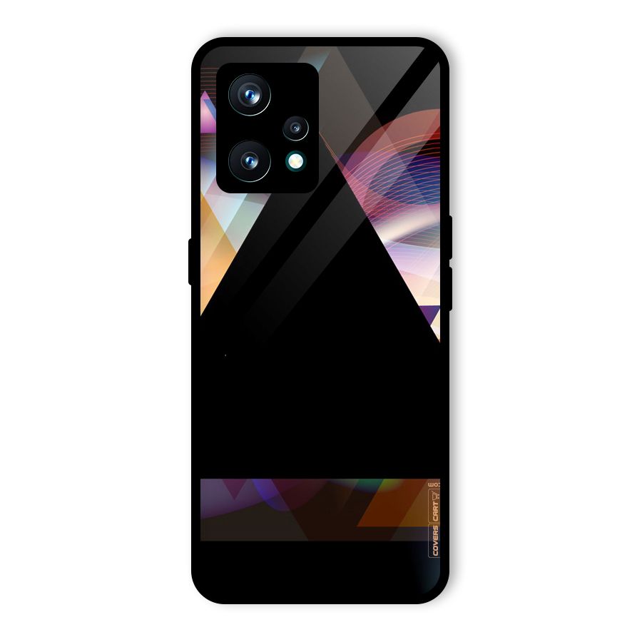 Triangle Black Abstract Glass Back Case for Realme 9 Pro Plus 5G