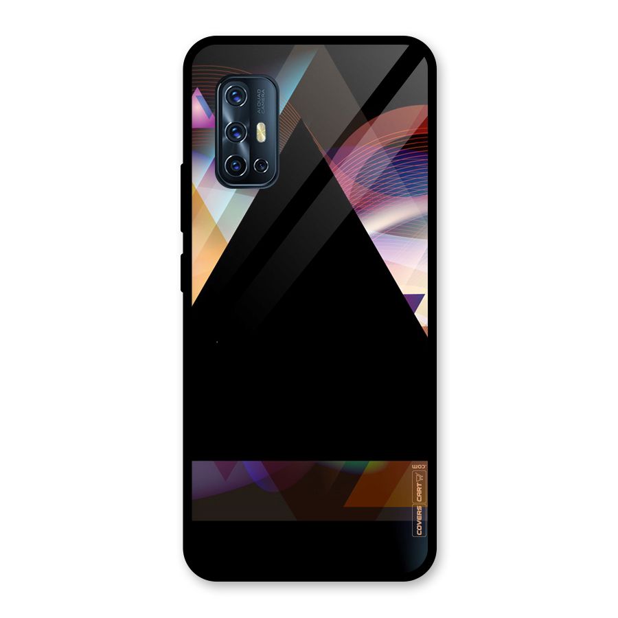 Triangle Black Abstract Glass Back Case for Vivo V17