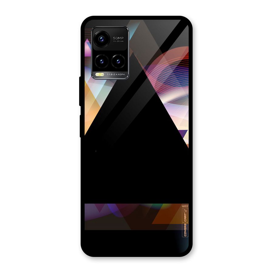 Triangle Black Abstract Glass Back Case for Vivo Y21T