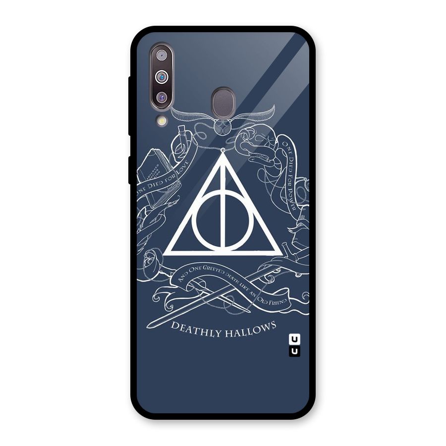 Triangle Blue Glass Back Case for Galaxy M30