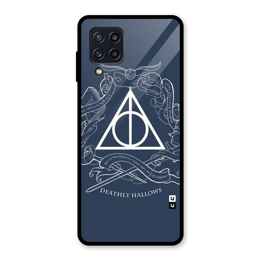Triangle Blue Glass Back Case for Galaxy M32