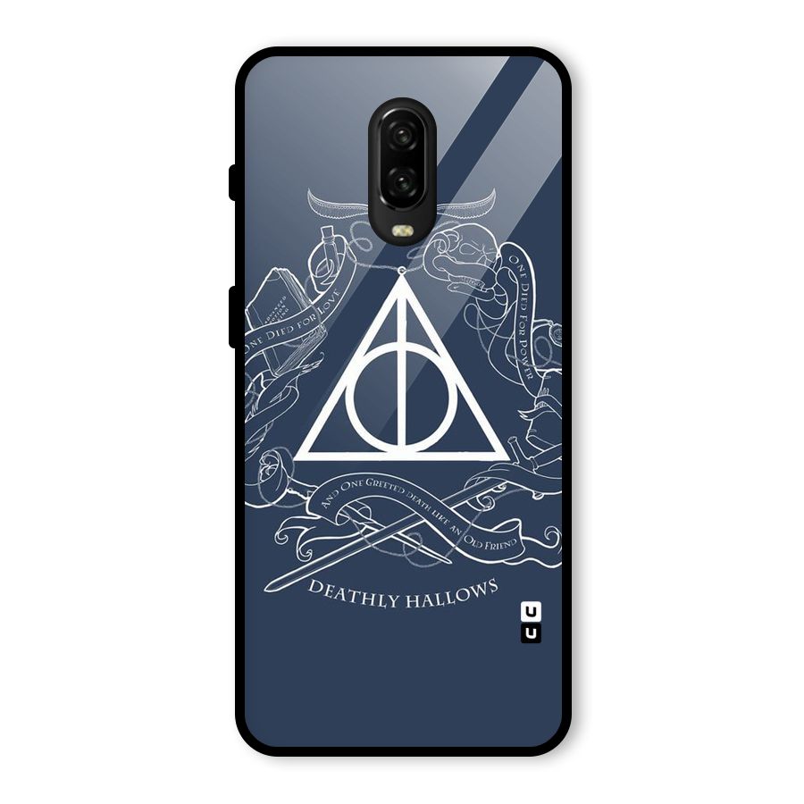 Triangle Blue Glass Back Case for OnePlus 6T