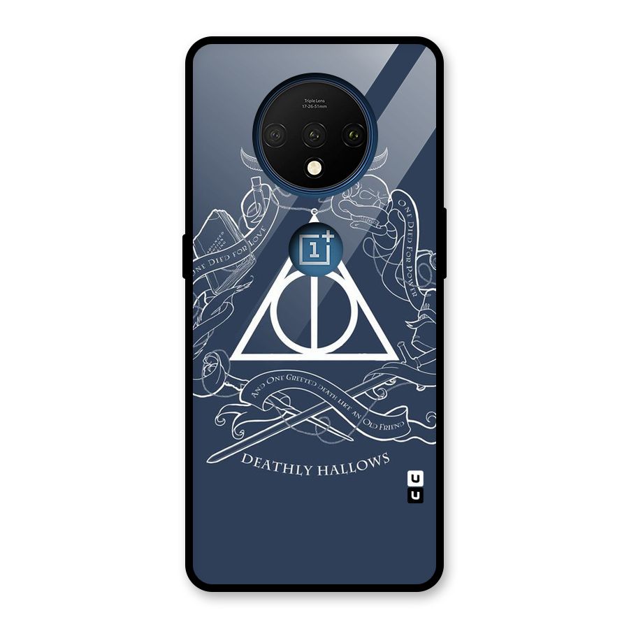Triangle Blue Glass Back Case for OnePlus 7T