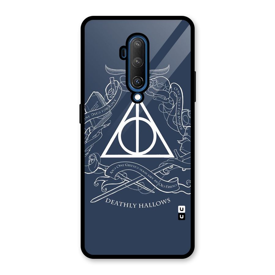Triangle Blue Glass Back Case for OnePlus 7T Pro