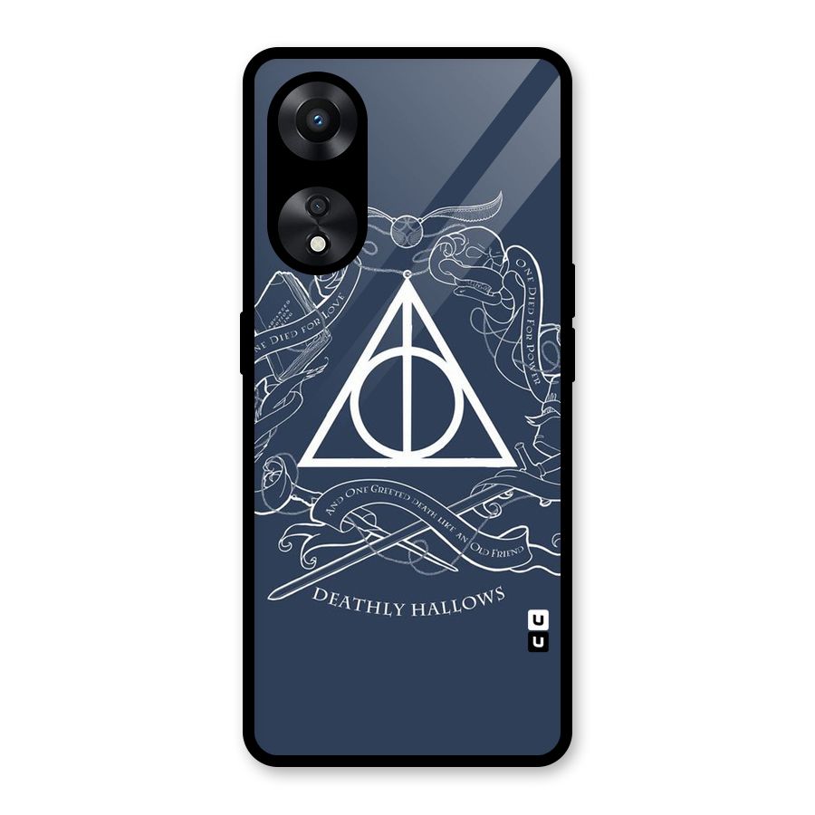 Triangle Blue Glass Back Case for Oppo A78