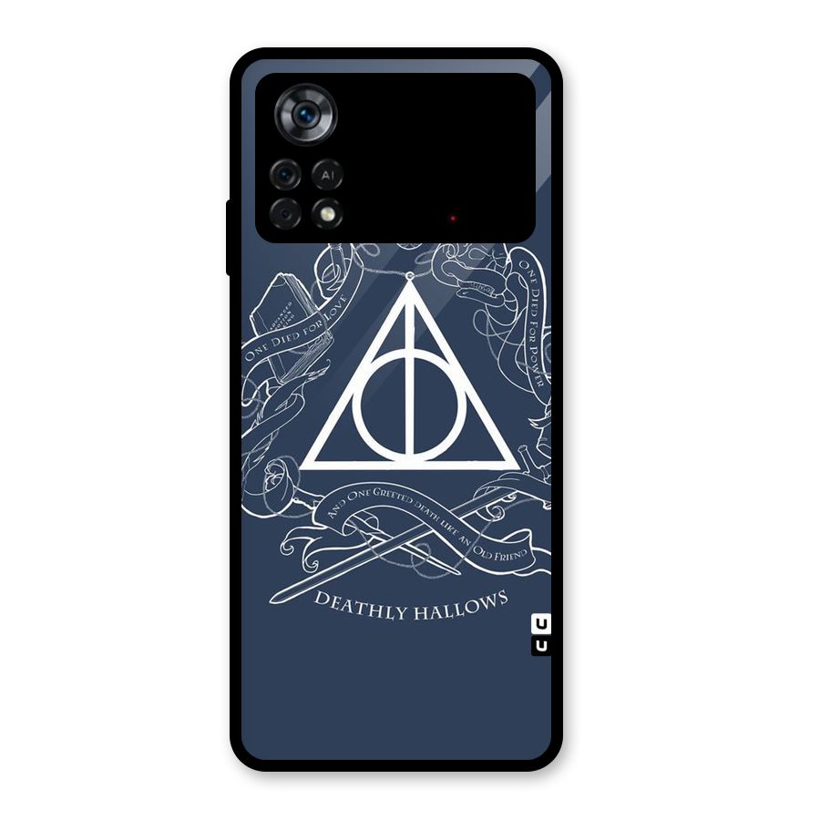 Triangle Blue Glass Back Case for Poco X4 Pro 5G