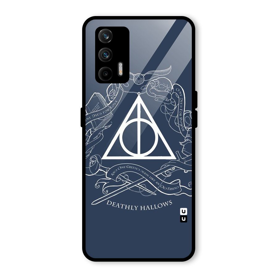Triangle Blue Glass Back Case for Realme GT 5G