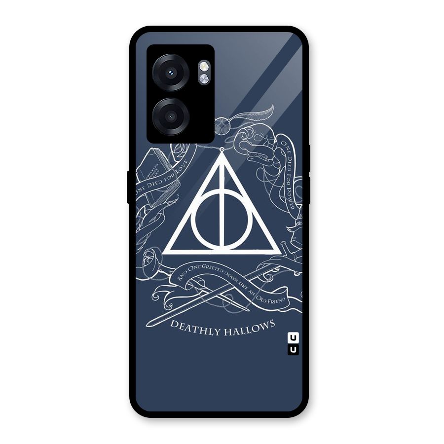 Triangle Blue Glass Back Case for Realme Narzo 50 5G