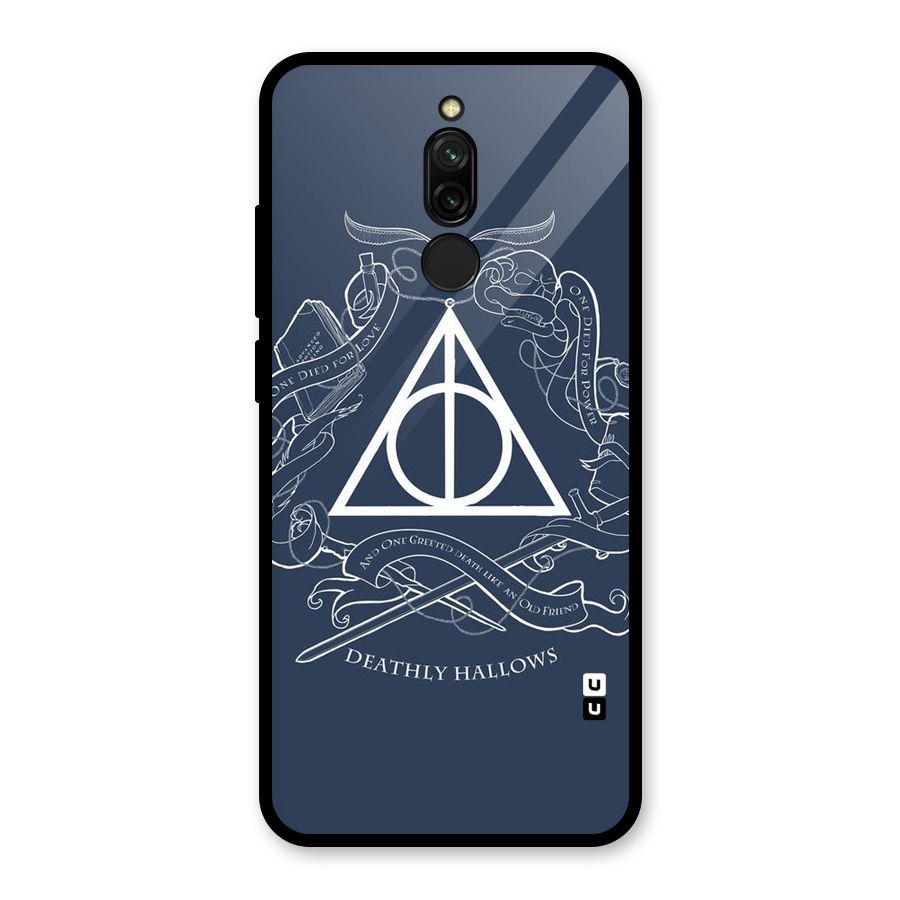 Triangle Blue Glass Back Case for Redmi 8