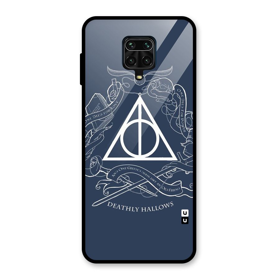 Triangle Blue Glass Back Case for Redmi Note 9 Pro Max