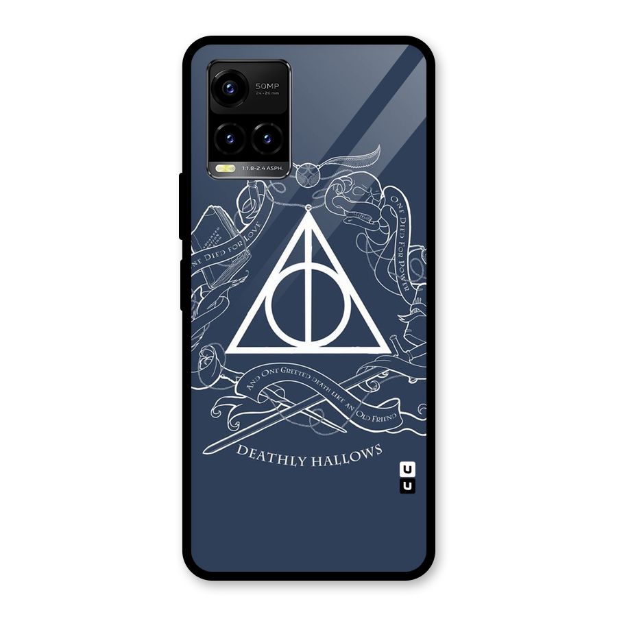 Triangle Blue Glass Back Case for Vivo Y21T