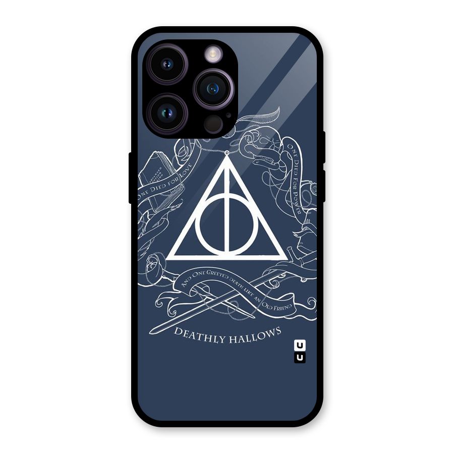 Triangle Blue Glass Back Case for iPhone 14 Pro Max