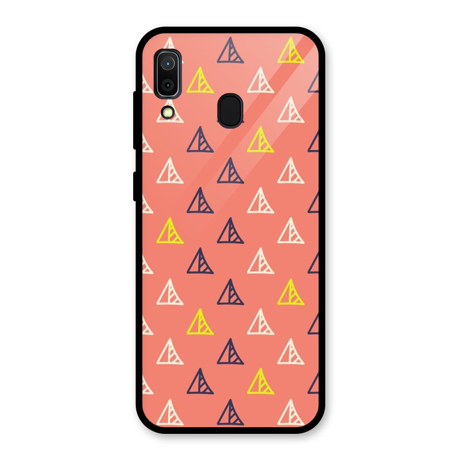 Triangular Boho Pattern Glass Back Case for Galaxy A30