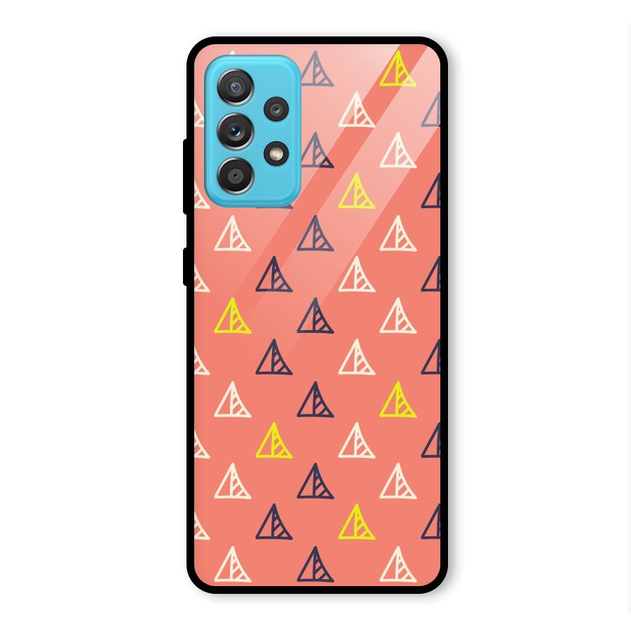 Triangular Boho Pattern Glass Back Case for Galaxy A52