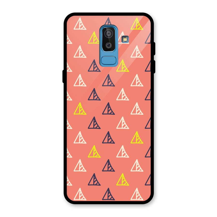 Triangular Boho Pattern Glass Back Case for Galaxy J8