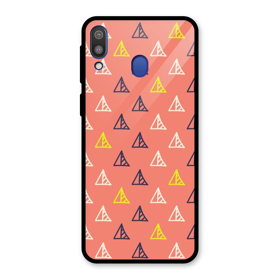 Triangular Boho Pattern Glass Back Case for Galaxy M20