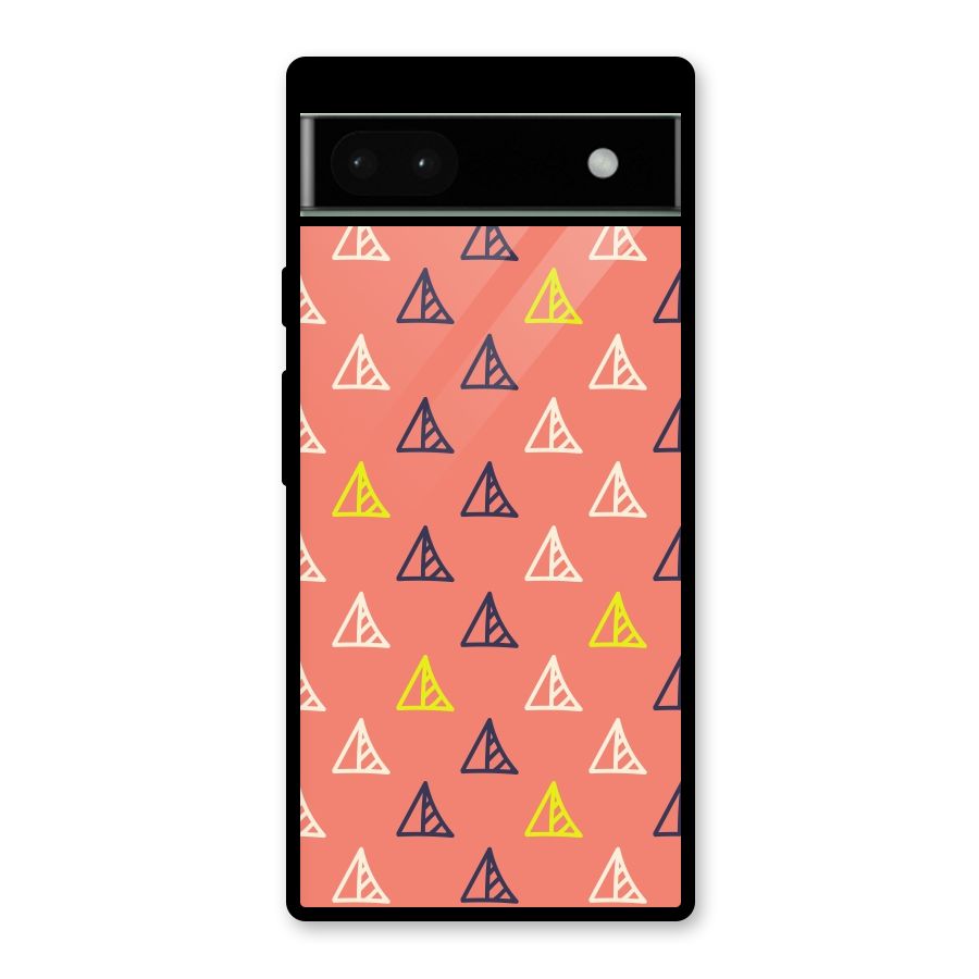 Triangular Boho Pattern Glass Back Case for Google Pixel 6a